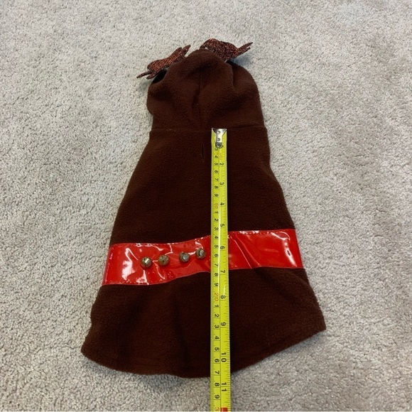 SMALL breed dog brown reindeer Christmas costume Sz S/M - Picture 5 of 6